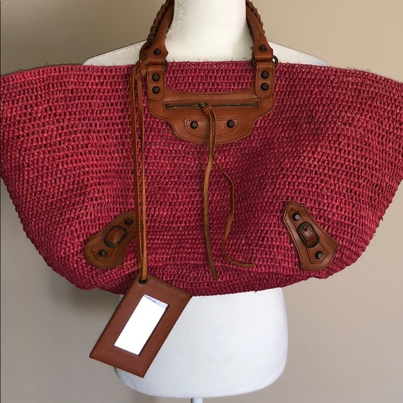 SOLD!!🚫 Balenciaga raffia tote bag - Picture 2 of 8